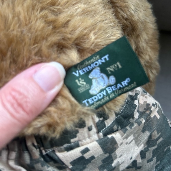 Vtg Vermont Teddy Bear handmade 18" military boots hat pants tags HTF soldier - Picture 11 of 14